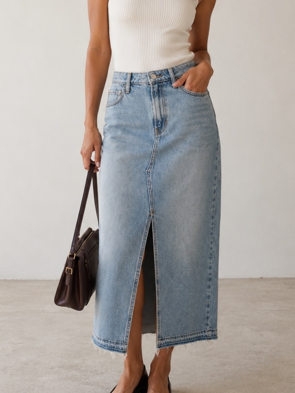 Hollister Ultra High Rise Denim Skirt Size 28